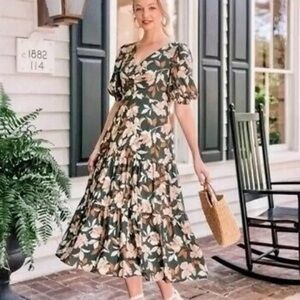 Gal Meets Glam Tegan Midi Floral Dress